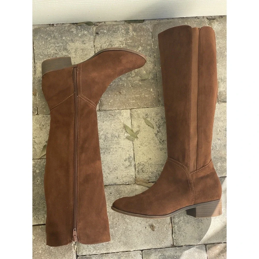 Universal Threads Brown‎ Suede Size 9.5 Knee High Riding Boots